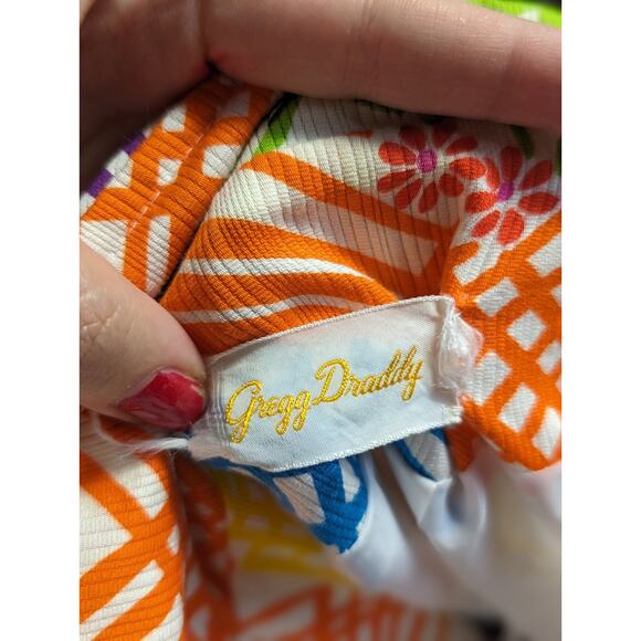 Vintage 1970s Gregg Draddy Psychedelic Dayglow Floral Hawaiian Suit Jacket Sz S - Picture 5 of 7